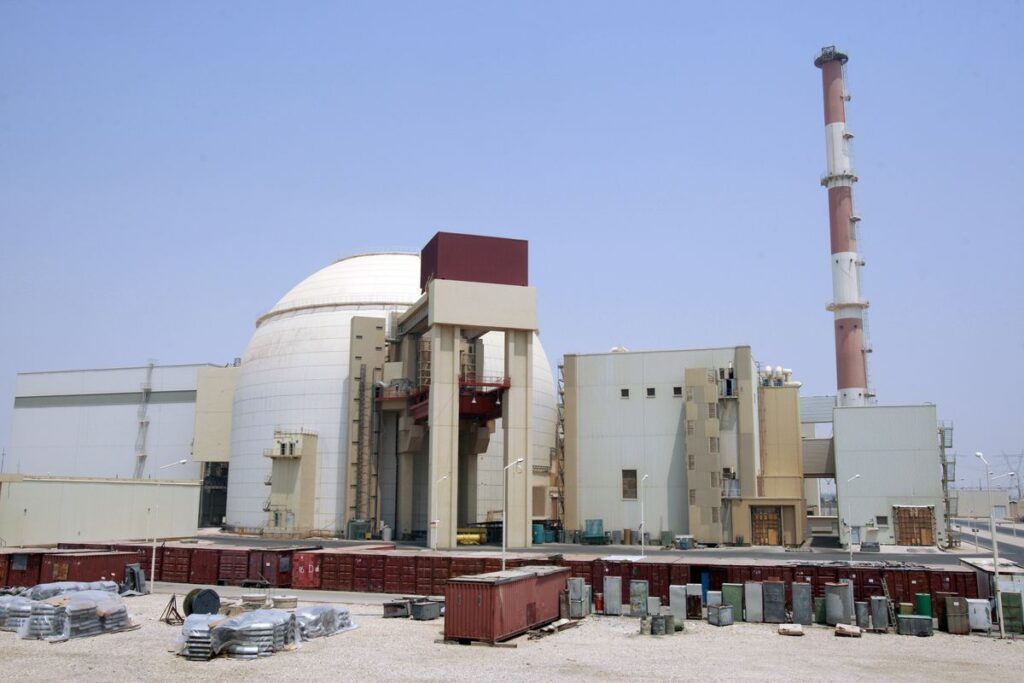 A general view of the Bushehr main nuclear reactor, 1,200 km (746 miles) south of Tehran